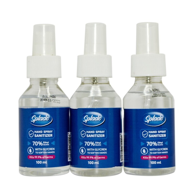 3672880833.jpg Hand Sanitizer Spray with Glycerin - Value Bundle of 3 X 100 ml. - Image 1